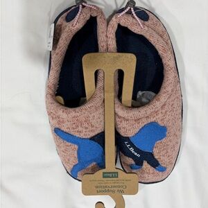 L.L. Bean Kids Dog Slippers NWT